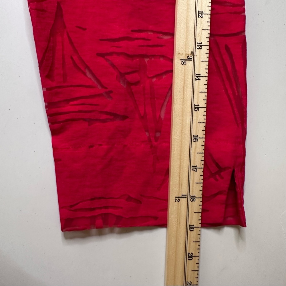 Alfred Dunner Red Burnout Button Top Sz 1X (?) Sailboat Nautical Coastal * READ - Picture 10 of 14